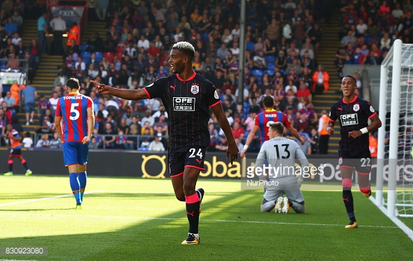 Mounie celebrating his second at Palace (GettyImages/ NurPhoto)