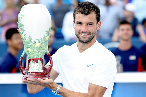 Dimitrov with his first Masters 100 title in Cincinnati (Getty/Matthew Stockman)