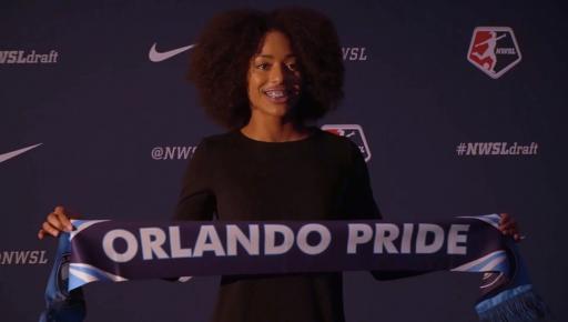 Nadia Gomes after being drafted by the Orlando Pride. Photo Courtesy of Orlando Pride