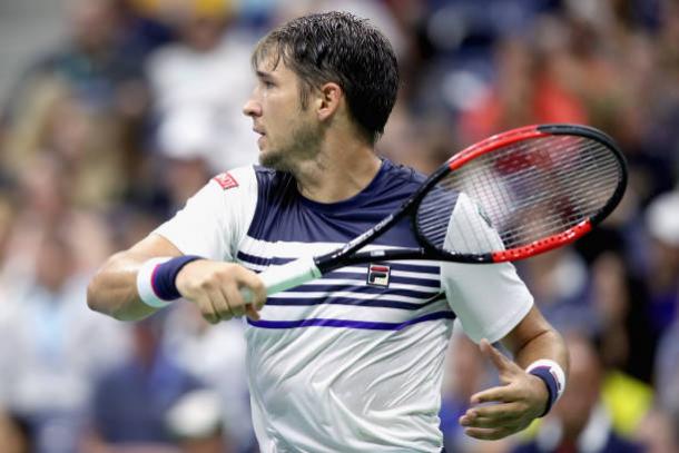 Lajovic could not match Nadal in the final two sets (Getty/Matthew Stockman)