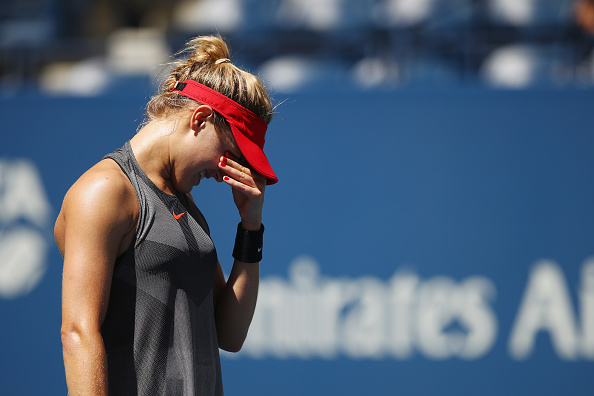 Eugenie Bouchard makes another early exit at a tournament after losing in straight sets against Evgeniya Rodina (Getty Images/Clive Brunskill)