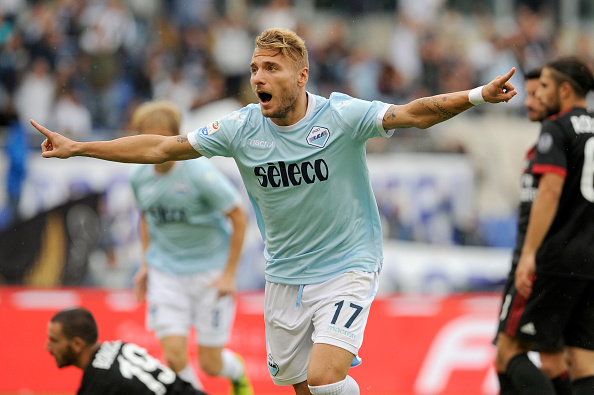 Immobile marcou três vezes na última vez que Lazio e Milan se enfrentaram (Foto: Marco Rosi/Getty Images)