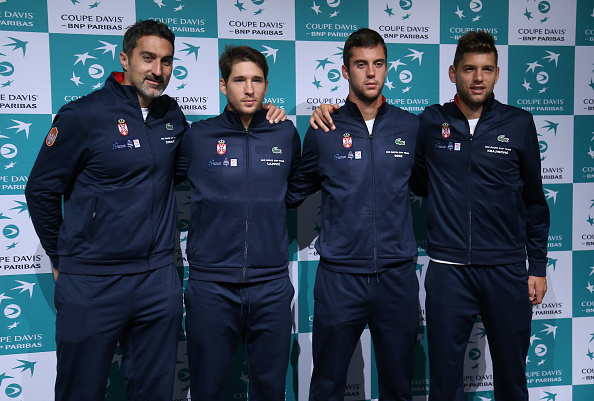 Team Serbia pose for pictures (Photo: Jean Catuffe/Getty Images)