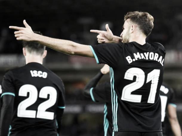 Borja Mayoral comemora o primeiro gol da partida | Foto: Ander Gillenea
