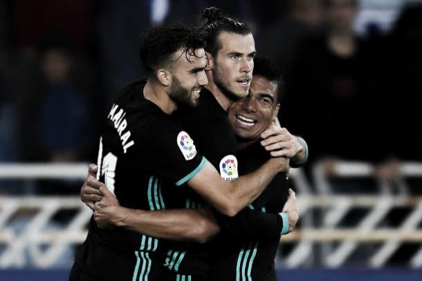 Bale comemorando o seu gol | Foto: David Ramos/Getty Images