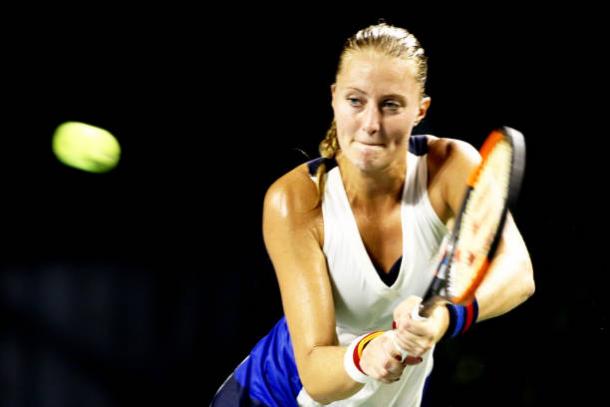 Mladenovic in Tokyo, where she lost in just 48 minutes to Qiang Wang (Getty/Koji Watanabe)