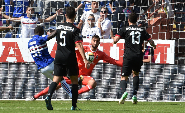 Atacante Zapata marcou um dos gols da vitória por 2 a 0 sobre o Milan no primeiro turno (Foto: Paolo Rattini/Getty Images)