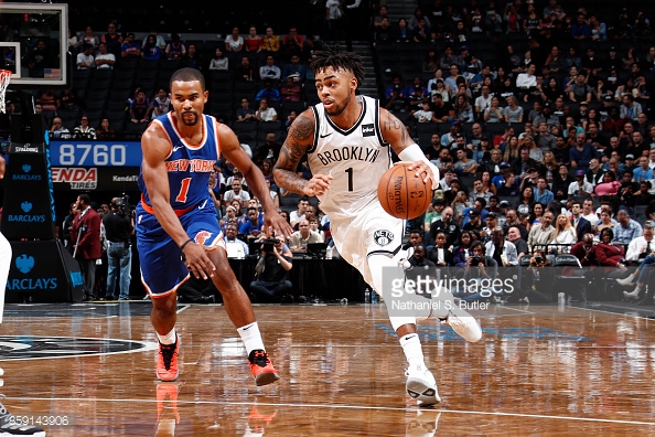 D'Angelo Russell running the point for the Brooklyn Nets. Photo: S. Butler/Getty Images