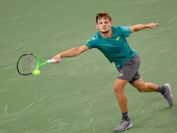 Goffin was unable to challenge Simon too much after the first set (Getty/Kevin Lee)