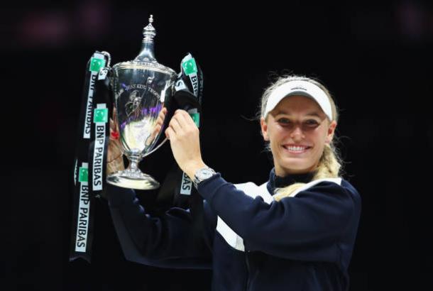 WTA Finals champion Caroline Wozniacki could become the world number one for the first time since the 2012 Australian Open (Getty/Clive Brunskill)