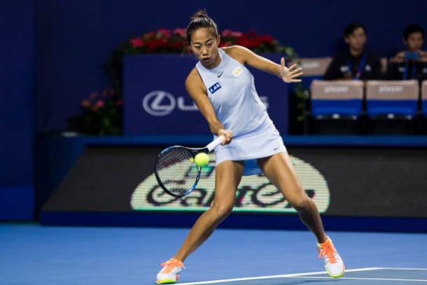 Shuai Zhang in action at the WTA Elite Trophy last season (Getty/Power Sport Images)