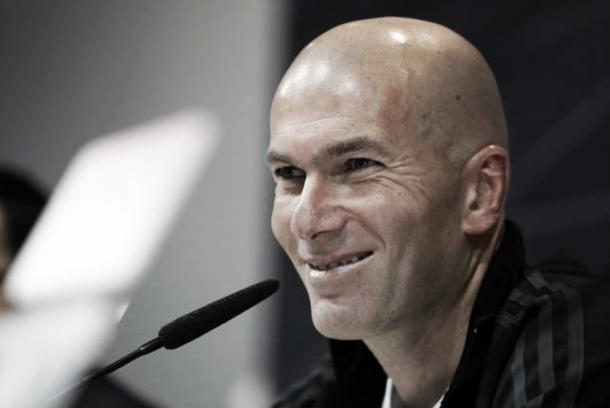 Zidane em entrevista pré-jogo | Foto: Angel Martínez/Getty Images
