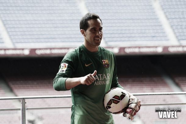 Bravo, en su estreno con el Fútbol Club Barcelona.