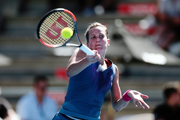 Barbora Strycova in action during her marathon victory | Photo: Anthony Au-Yeung/Getty Images AsiaPac