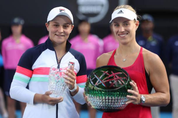 Barty and Kerber after the final (Getty/Mark Metcalfe)