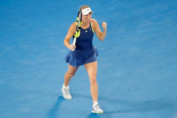 Wozniacki is one match away from her first Australian Open quarterfinal since 2012 (Getty/Darrian Traynor)