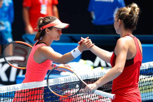 Davis and Halep contested what is arguably the match of the tournament so far (Getty/Scott Barbour)