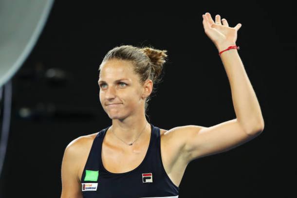 Pliskova celebrates her fourth round victory (Getty/Mark Kolbe)