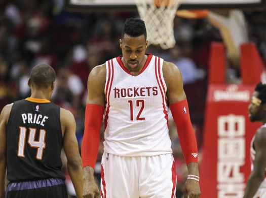 Houston Rockets center Dwight Howard (12) after a play against the Phoenix Suns | Troy Taormina-USA TODAY Sports