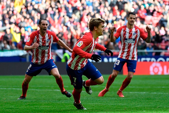 Momento do gol de Griezmann | Foto: Pierre-Philippe Marcou/AFP