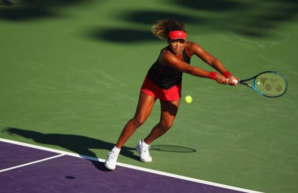 Osaka picked up her seventh straight WTA Tour victory in her first match in Miami (Getty/Clive Brunskill)