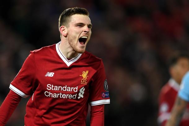 Andy Robertson, clave en el Liverpool de Jurgen Klopp. FOTO:The Liverpool Offside