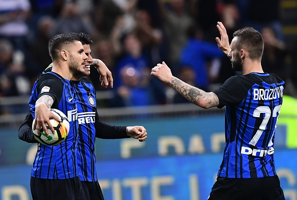 Icardi, João Cancelo e Brozovic marcaram contra o Cagliari (Foto: Miguel Medina/AFP)