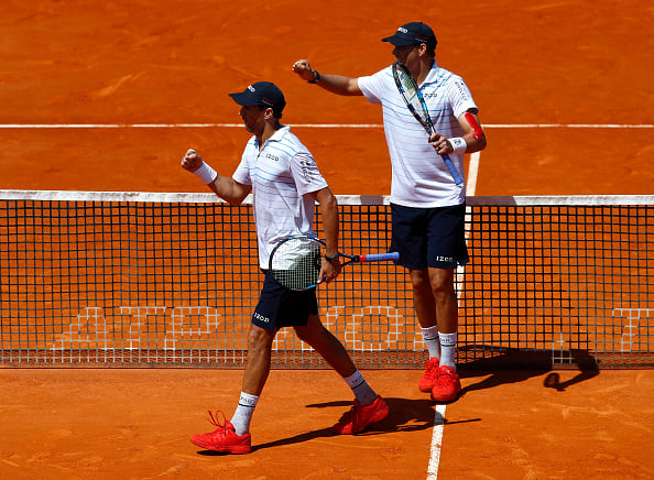Bob and Mike celebrate winning the Monte Carlo Rolex Masters (Photo: Julian Finney/Getty Images)