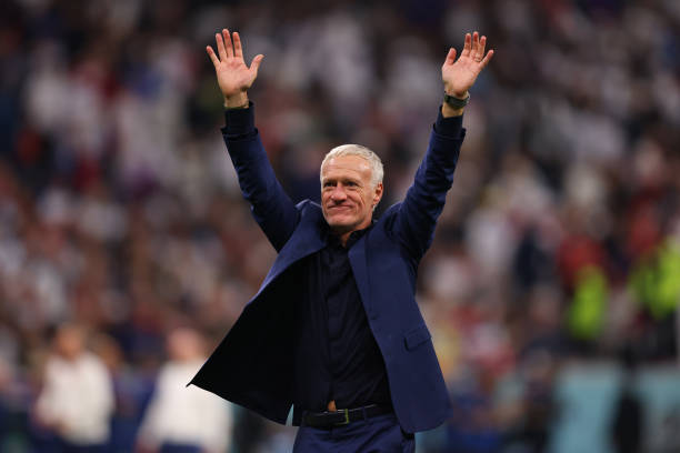 Didier Deschamps festeja la victoria ante Inglaterra. Foto: Getty Images