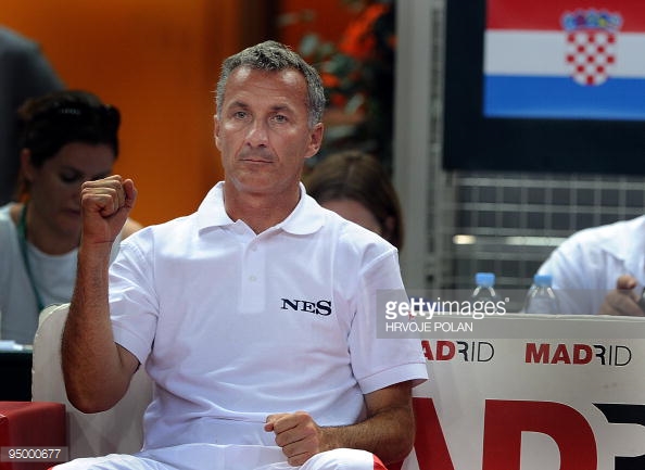 Goran Prpic during his time as Croatian Davis Cup coach/Photo: Hrvoje Polan/Getty Images