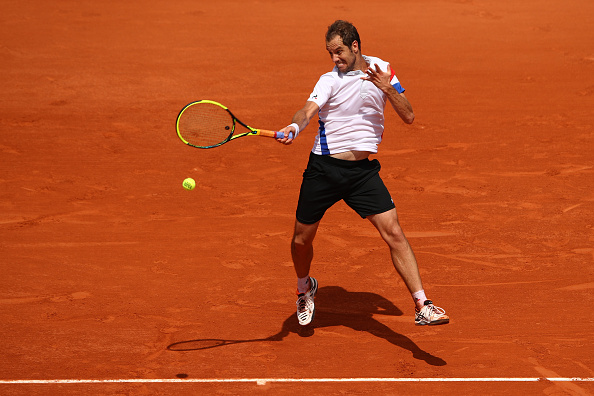 Richard Gasquet strikes a forehand (Photo: Cameron Spencer/Getty Images)