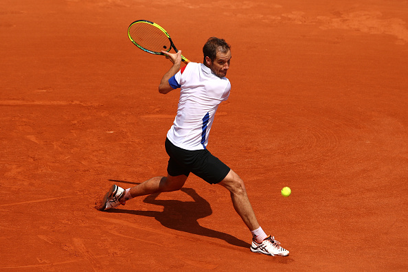 Richard Gasquet striking his famous backhand shot (Photo: Cameron Spencer/Getty Images)