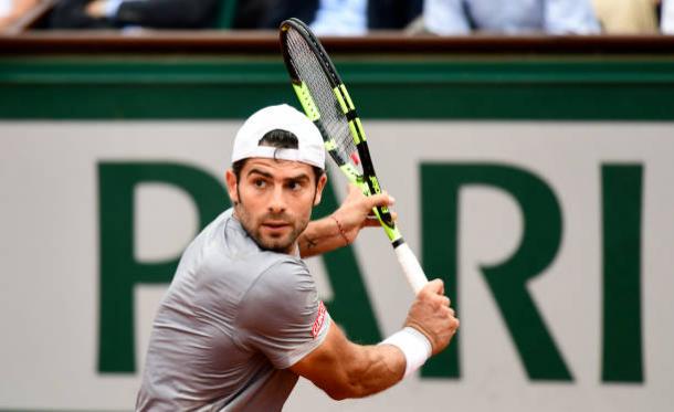 Simone Bolelli provided a bigger test to Nadal than many would have fought, though ultimately lost (Getty/Xin Li)