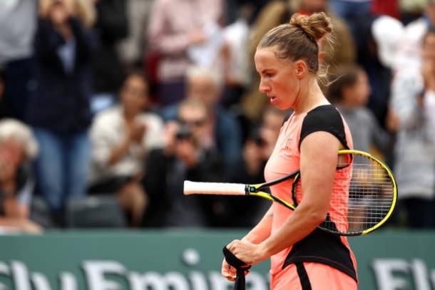 Kuznetsova fell in the first round in what was her 16th appearance at the French Open (Getty/Cameron Spencer)