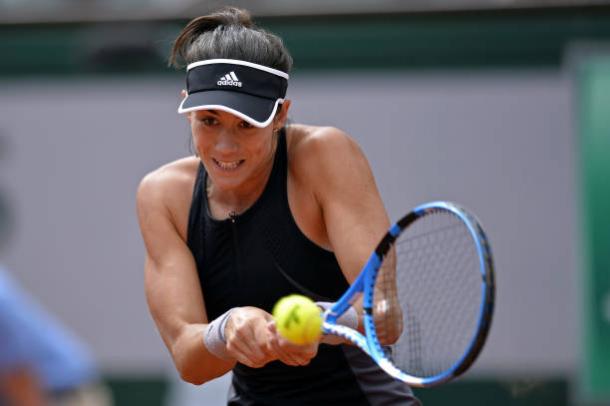 Muguruza in action during the match (Getty/Aurelien Meunier)