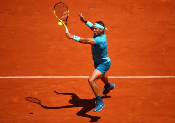 Nadal was in complete control in better conditions on Thursday (Getty/Cameron Spencer)