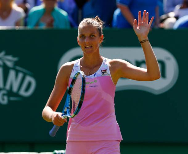 Pliskova has never thrived at Wimbledon but is generally a great grass court player (Action Plus/Hongbo Chen)