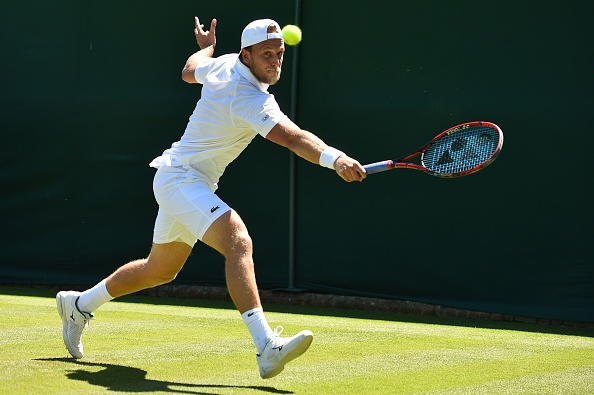 Denis Kulda fighting back to send the match to a fourth set (Photo: Glyn Kirk/Getty Images)