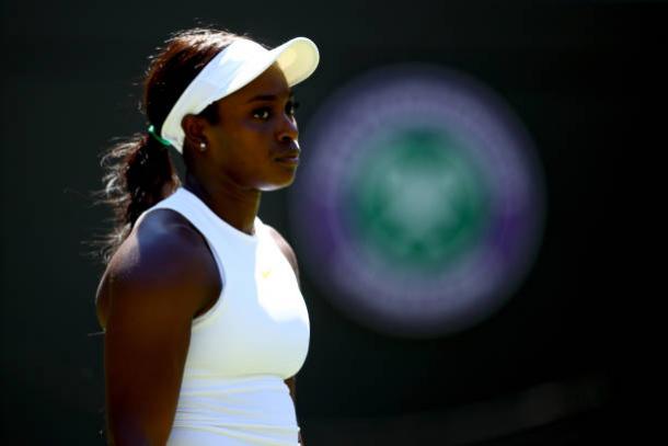 Sloane Stephens during her first round loss to Donna Vekic (Getty/Clive Mason)