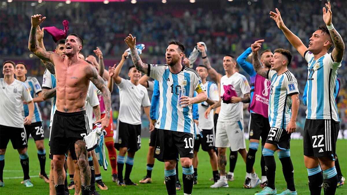 Los argentinos celebran el pase a cuartos / Fuente: MEDIAPRO
