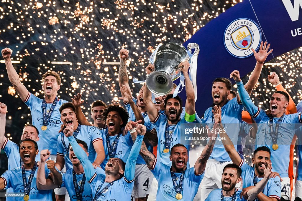 City completed a historic treble (Photo by Daniela Porcelli/Eurasia Sport Images/Getty Images)