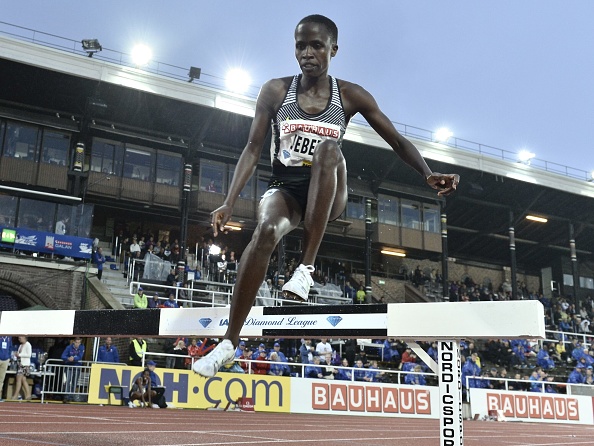 Ruth Jebet in action at the Stockholm Diamond League event earlier this year (AFP/Claudio Bresciani)