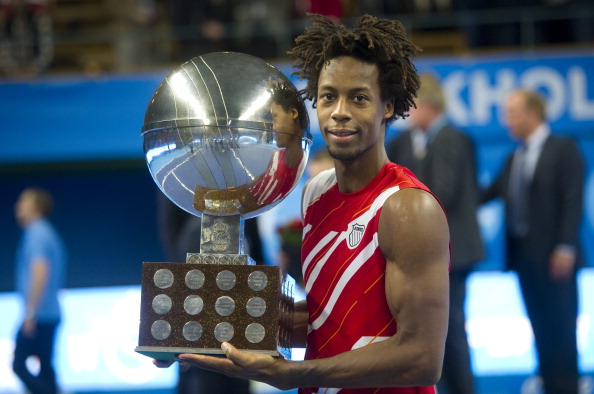 Gael Monfils after winning the title in 2011 (AFP/Jonathan Nackstrand)