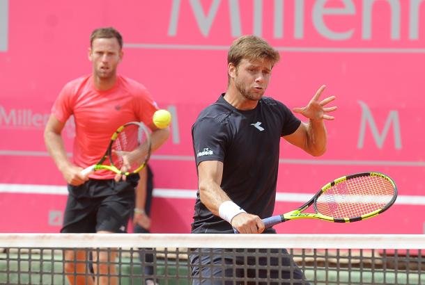 Ryan Harrison and Michael Venus. (Photo by Millennium Estoril Open)