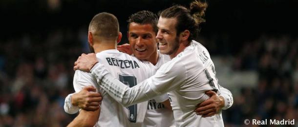 Benzema, Cristiano y Bale en la temporada 2015/2016 | Fuente: Real Madrid