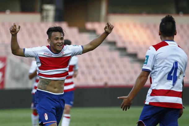 Matheus celebra su gol | Foto: Antonio L. Juárez