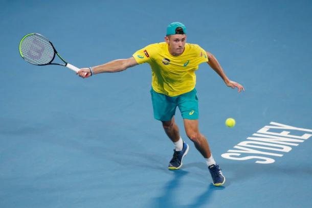 De Minaur in action at last week's ATP Cup/Photo: Associated Press