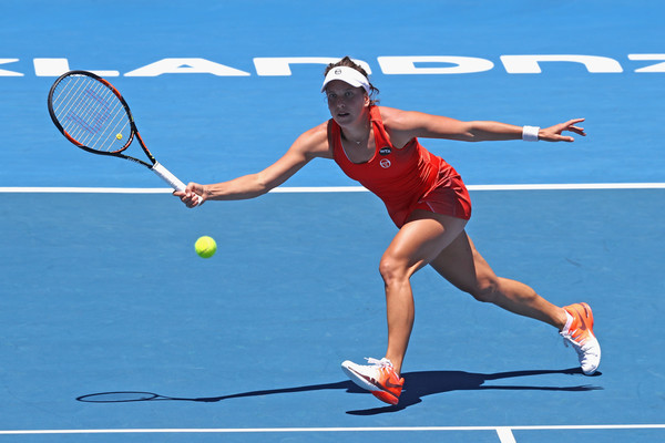 Barbora Strycova during her match against Lauren Davis. Photo Source : Getty Images/Phil Walter