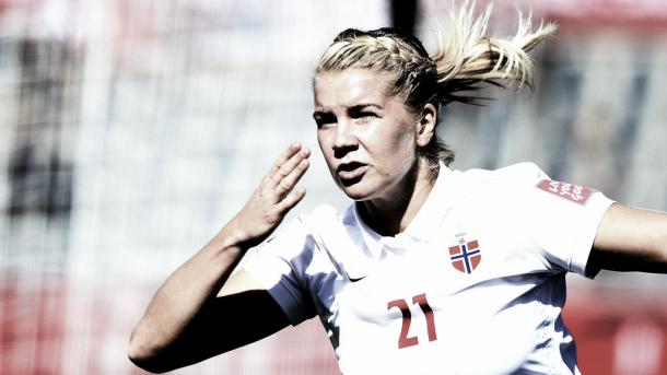 Ada Hegerberg has celebrated scoring plenty of goals in 2015. Franck Fife / AFP