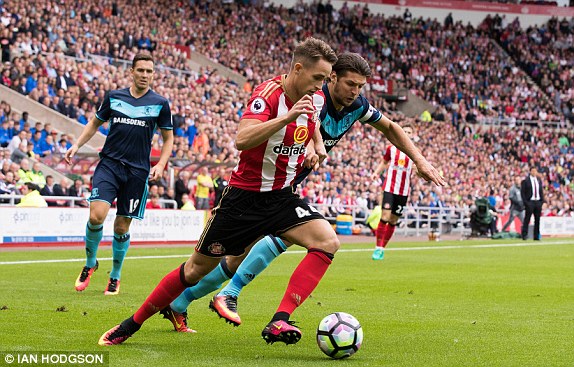 Januzaj in action in the Tees-Wear derby on Sunday | Photo: Ian Hodgson